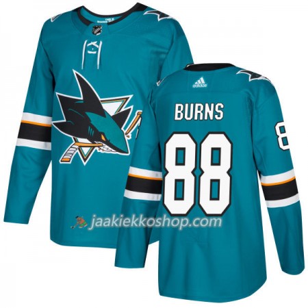 Miehille NHL San Jose Sharks Pelipaita Brent Burns 88 Adidas 2017-2018 Teal Authentic